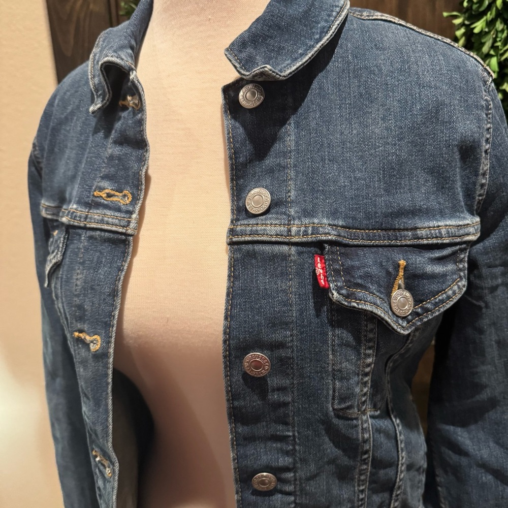 Levi's Original Denim Jean Jacket Size Small - Picture 3 of 5